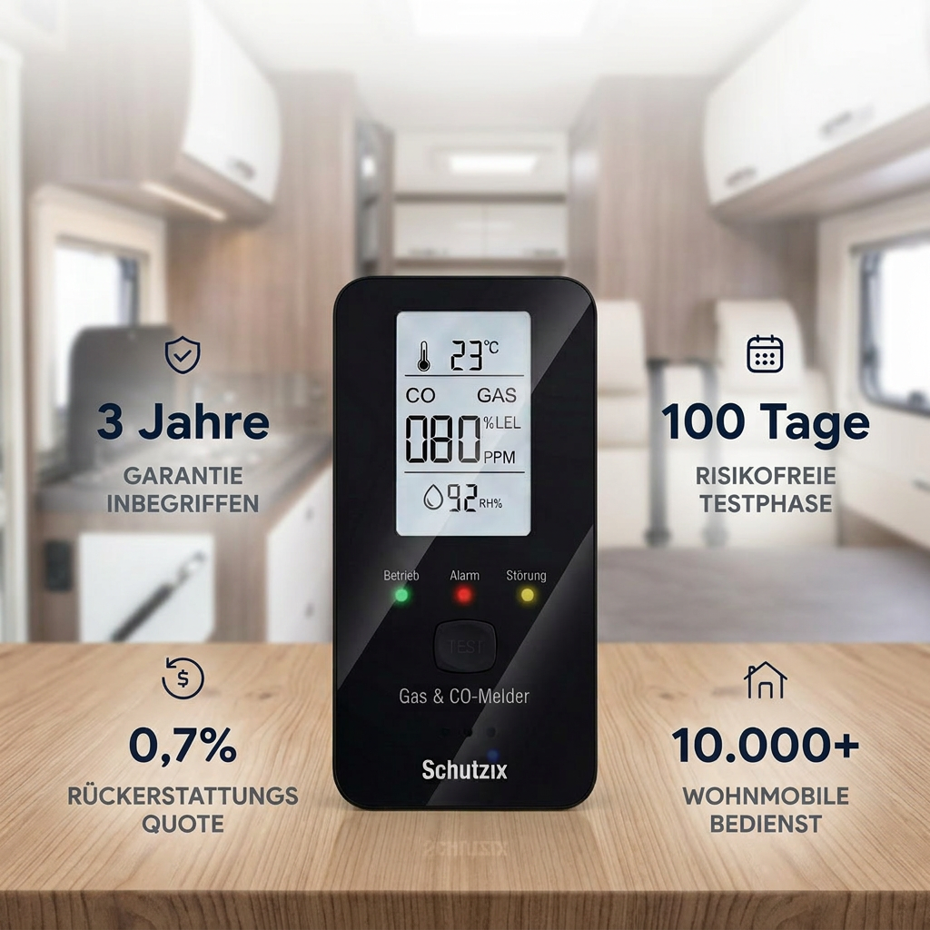 FeuerHeld - 4 in 1 CO Detektor für Wohnmobile