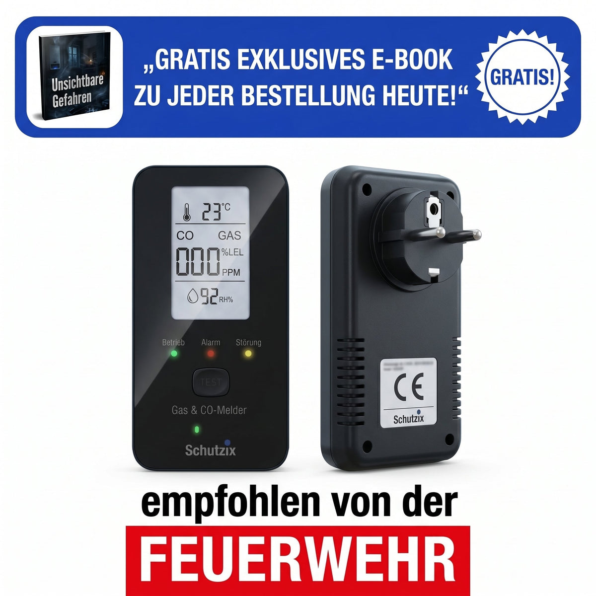 FeuerHeld - 4 in 1 CO Detektor für Wohnmobile